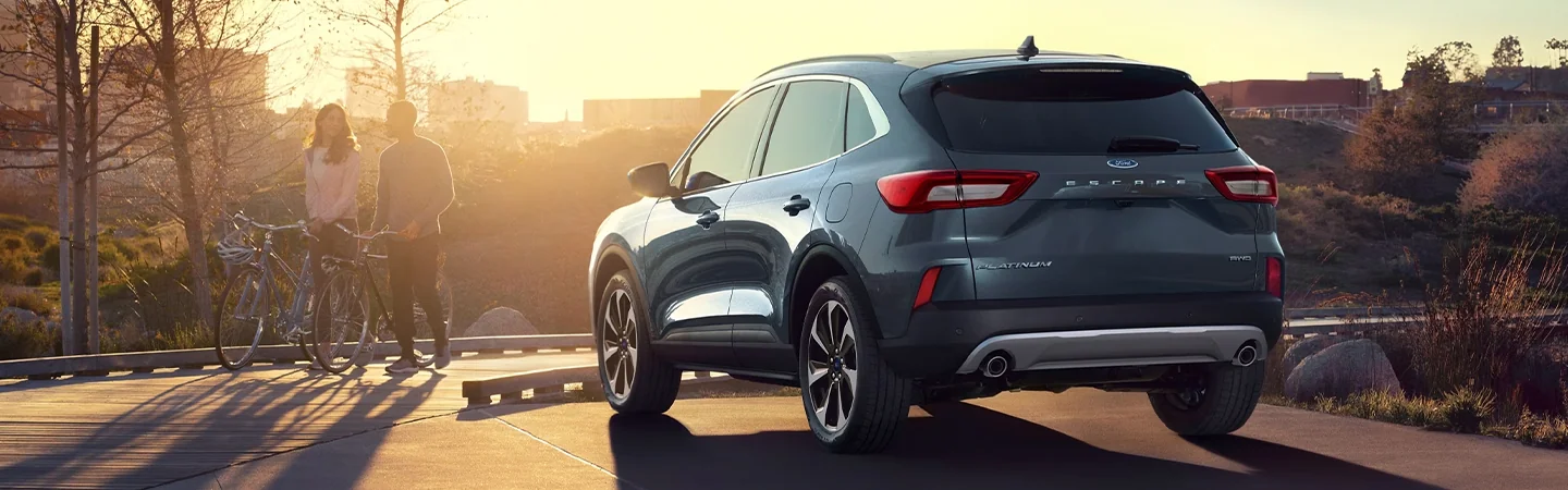 2024 Ford Escape vs Honda CR-V grey color back view  