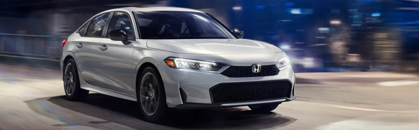 2025 Honda Civic Specs front side in silver  