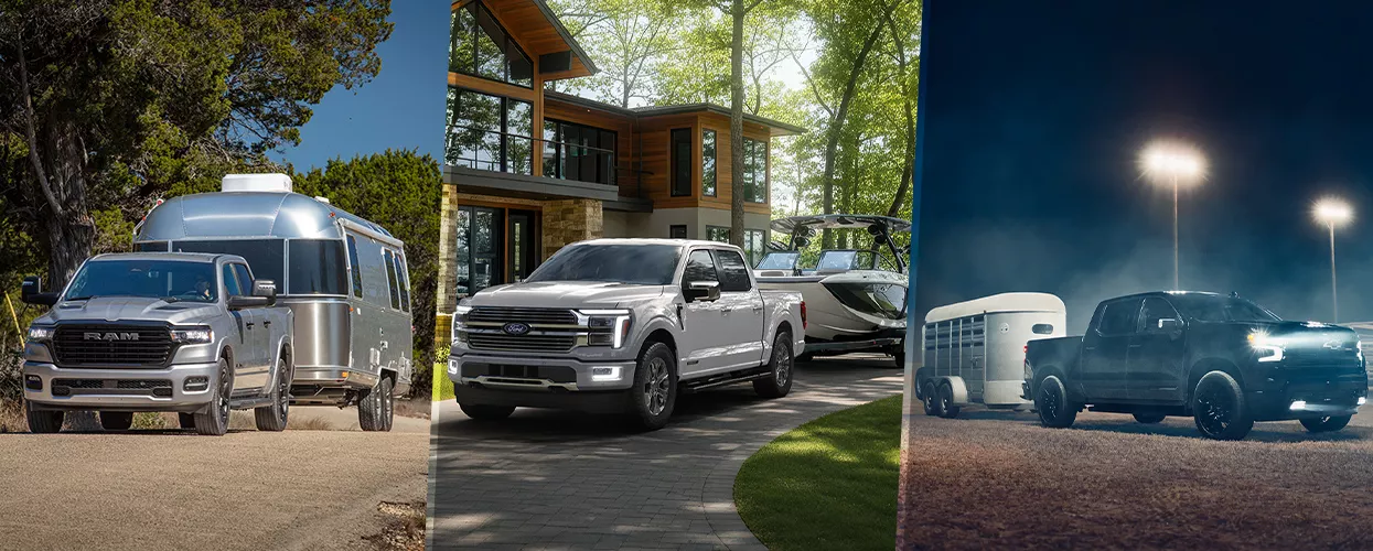 RAM trucks side by side
