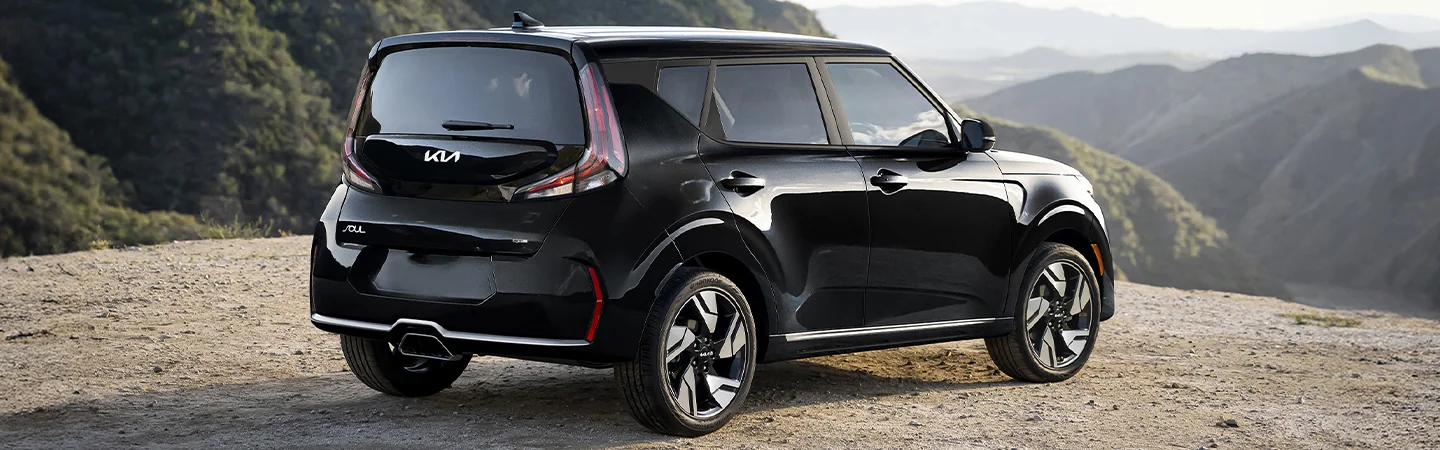 rear passenger side view of a 2025 Kia Soul