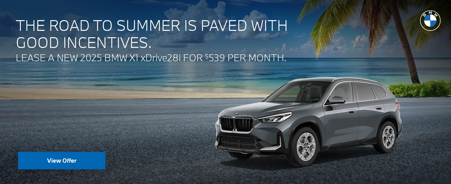 LEASE A NEW 2025 BMW X1 xDrive28i FOR $539 PER MONTH.