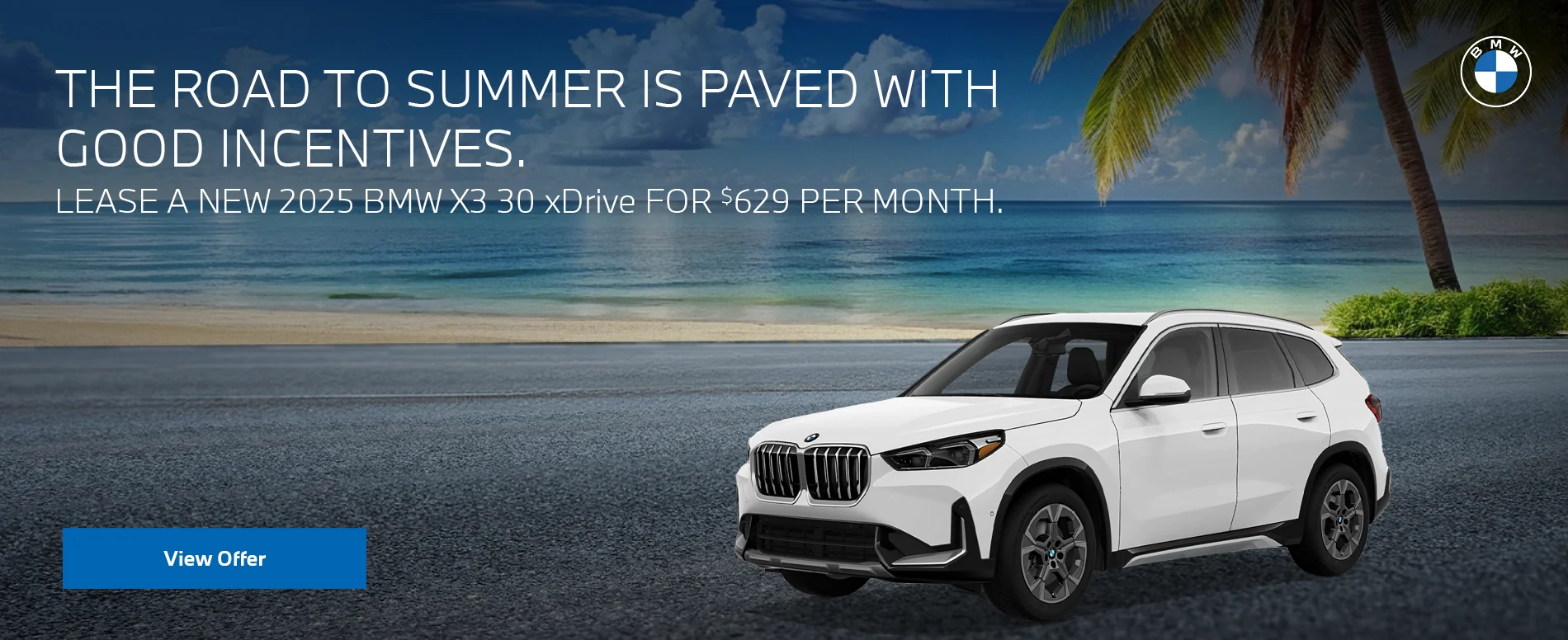 LEASE A NEW 2025 BMW X3 30 xDrive FOR $629 PER MONTH.
