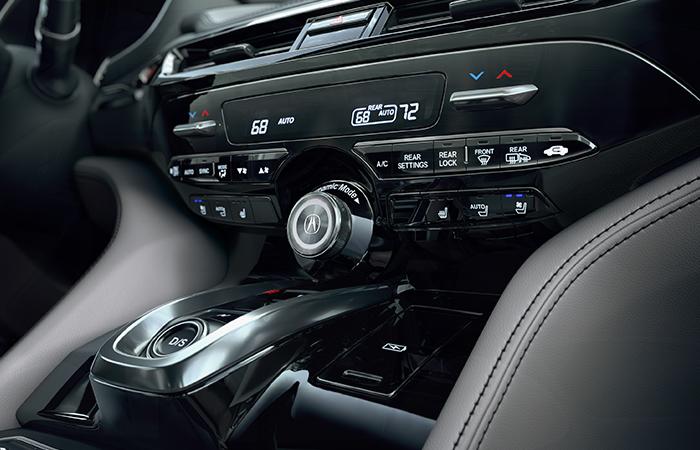 Close up view of an Acura MDX’s dashboard