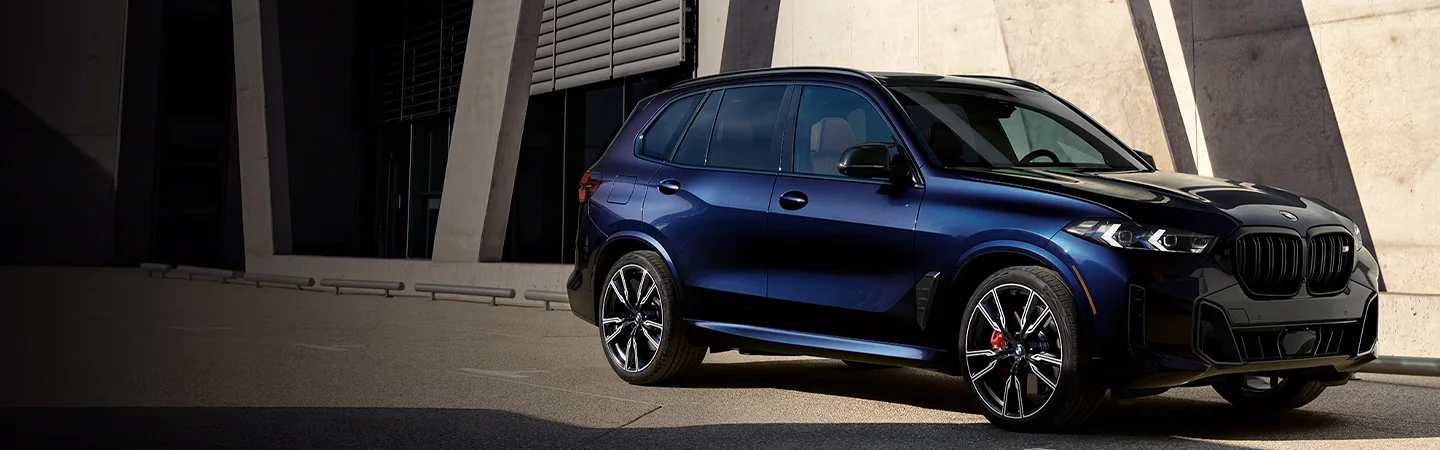 2025 BMW X5 Specs color blue slde view 