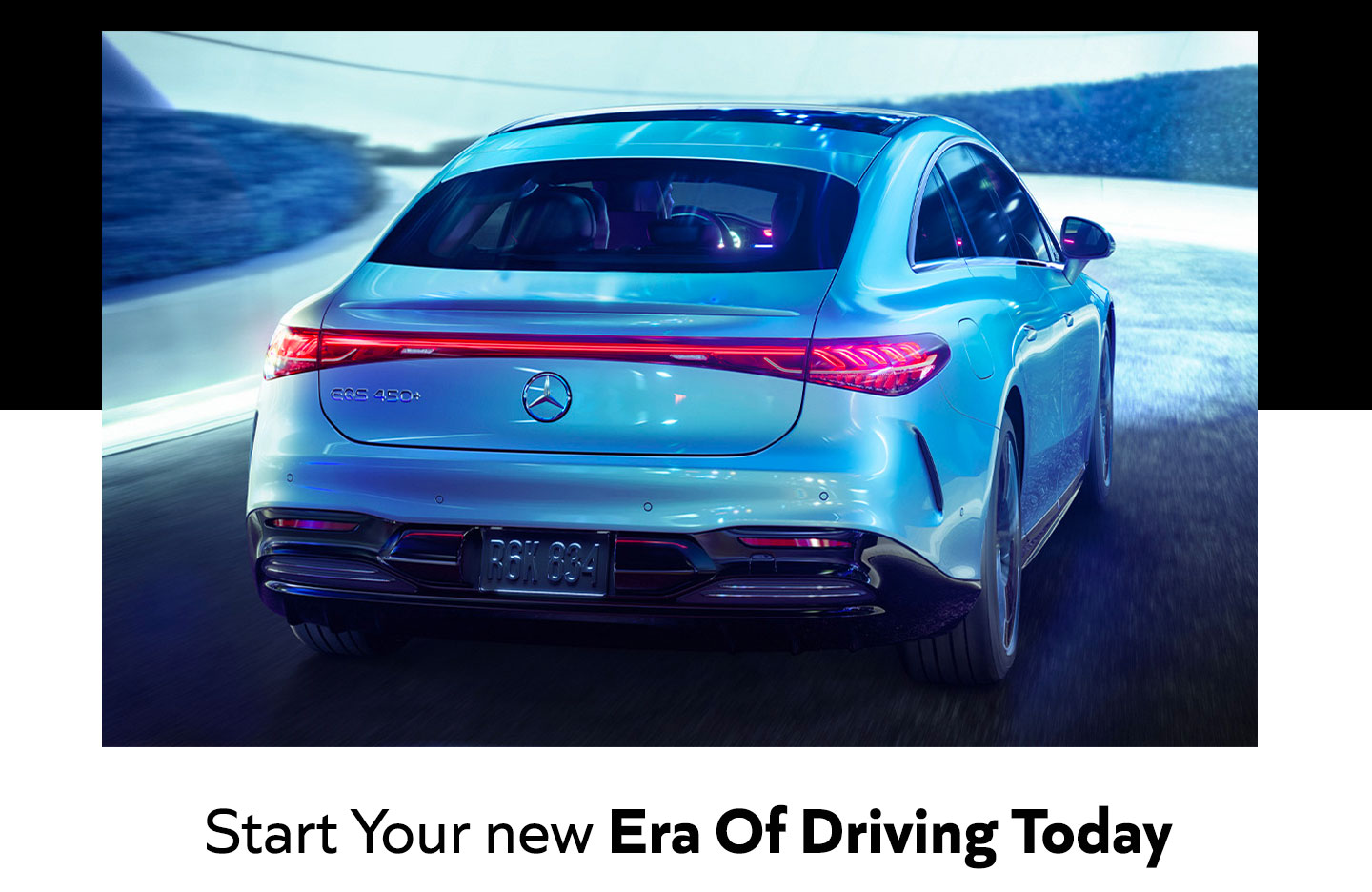 rear shot of Mercedes-Benz electric vehicle