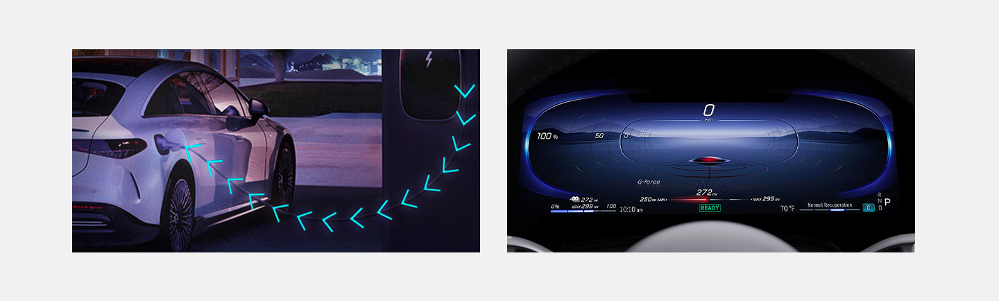 side shot of Mercedes-Benz electric vehicle