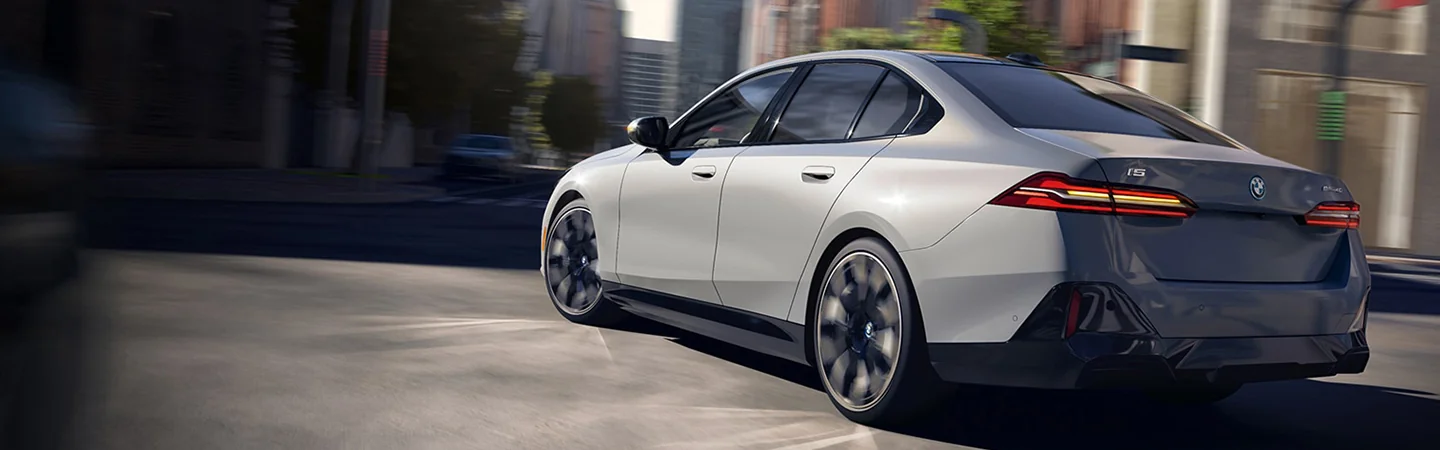 2024 BMW i5 Specs back side in silver