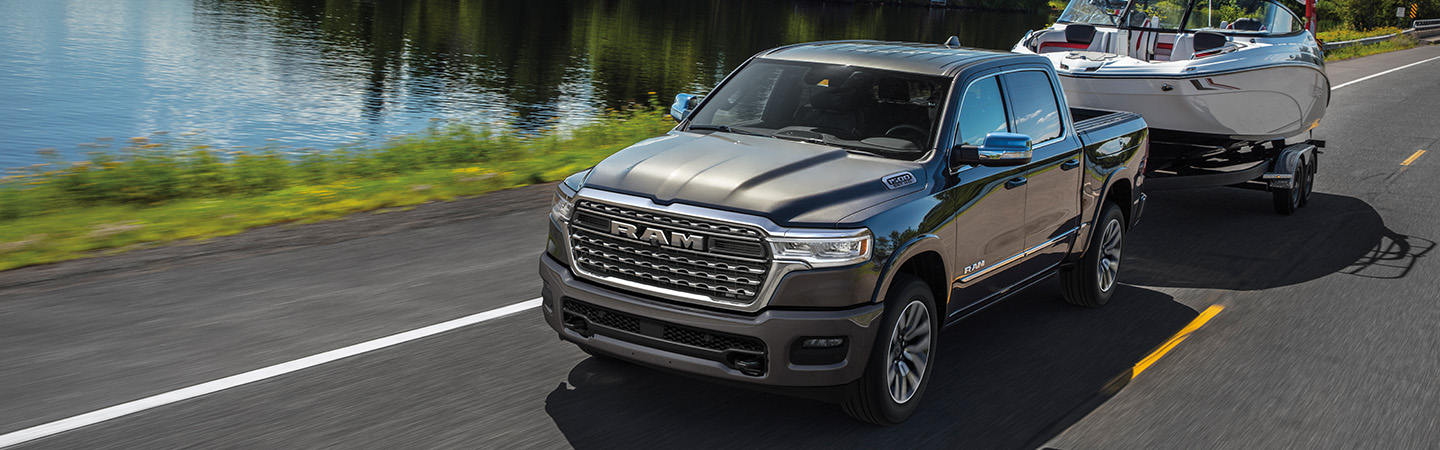 2024 RAM 1500 side front in black