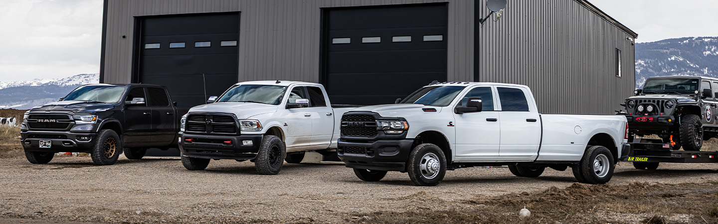 2024 RAM 1500 back view in silver
