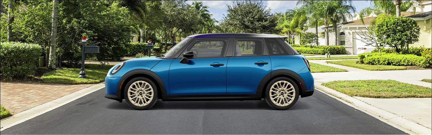 drivers side view of a 2025 MINI Cooper S 4-Door Hardtop