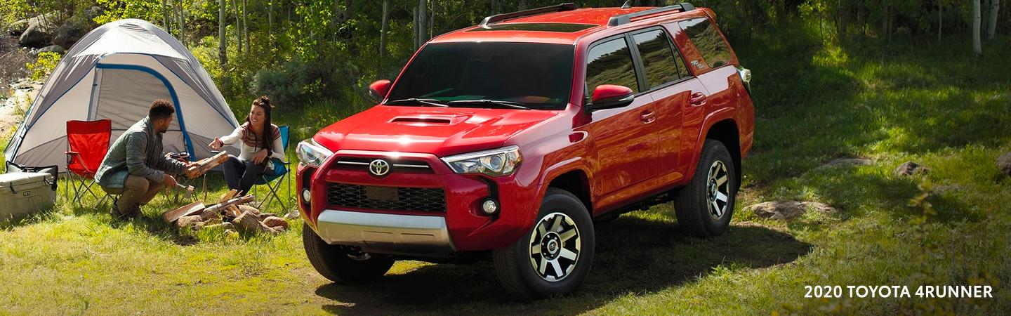 Red 2020 Toyota 4Runner parked