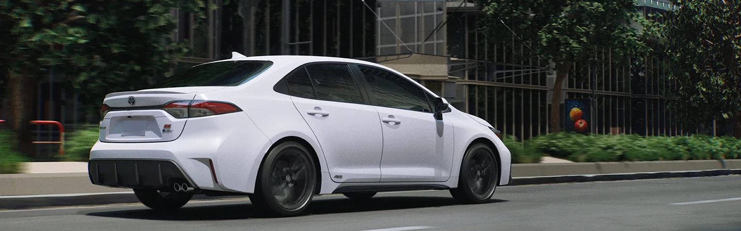 white Corolla parked