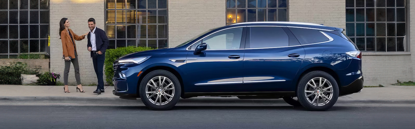 2024 Buick Enclave Specs blue sideview
