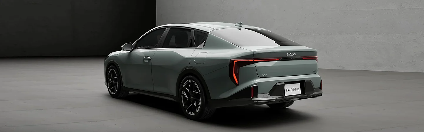 2025 Kia K4 Specs back side in green