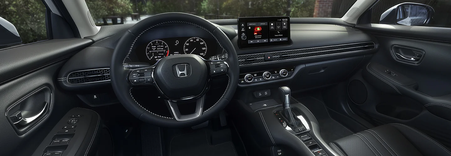 Interior view of a the dashboard and tech of a 2026 Honda HR-V