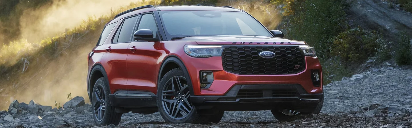 2025 Ford Explorer red front view