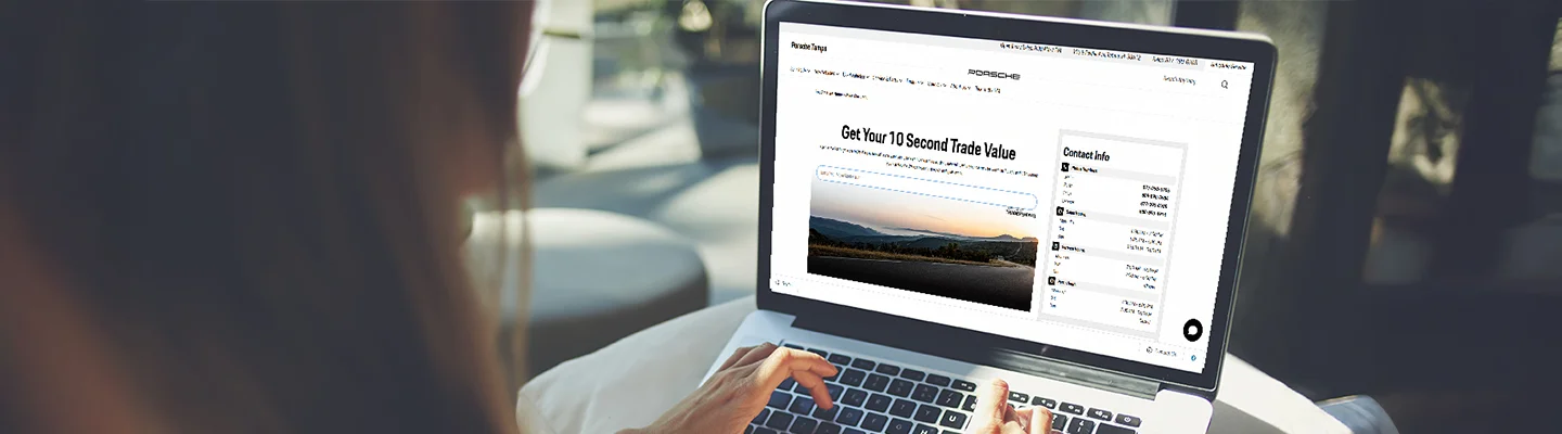 shopping online for new Porsche in Tampa