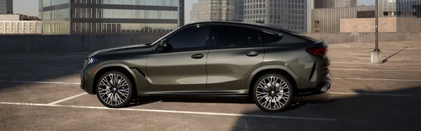 2025 BMW X6 Specs blue color and front view