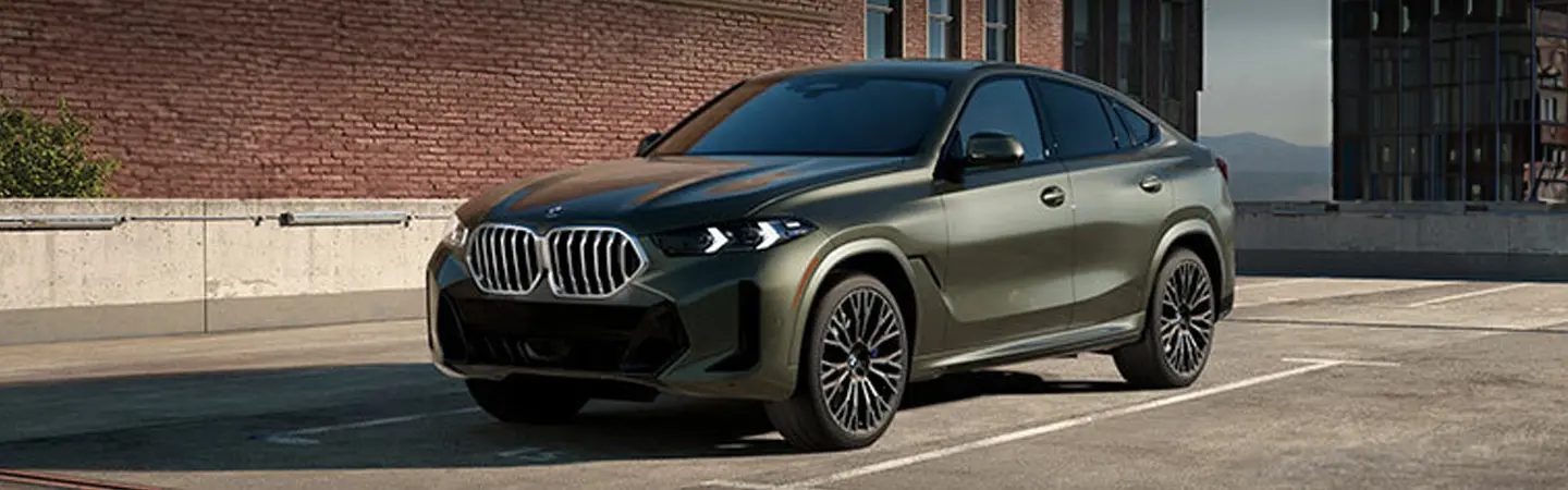 2025 BMW X6 Specs blue color and side view