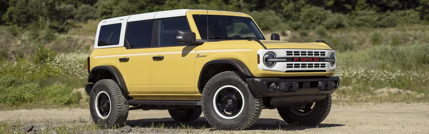 2024 Ford Bronco Raptor Specs yellow color side view