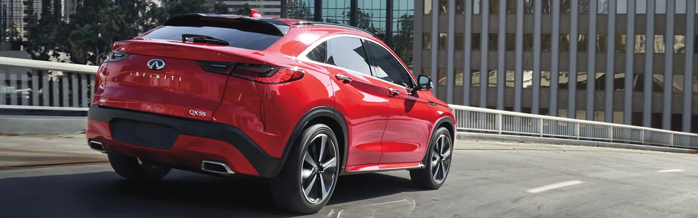 2023 INFINITI QX55 red rearview