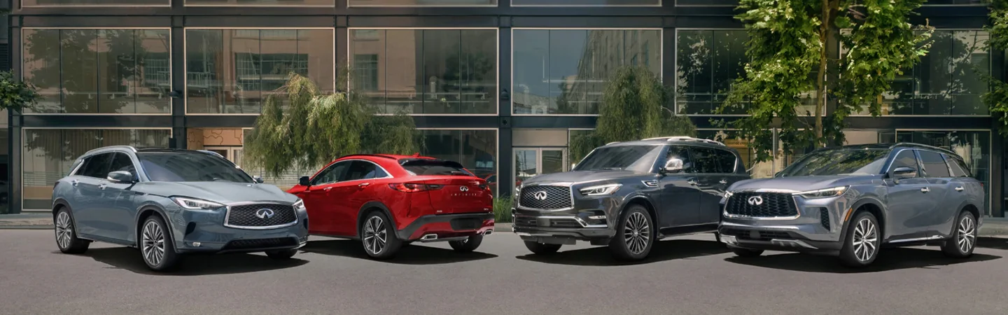 2025 INFINITI QX80 Specs front side in green back in red front in blue front in silver 