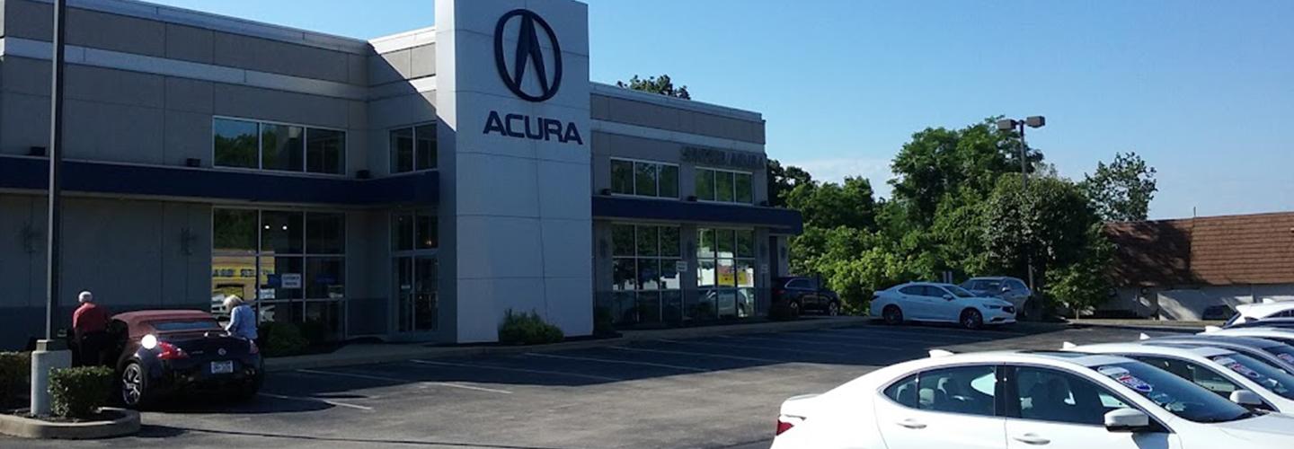 Front view of the Spitzer Acura dealership