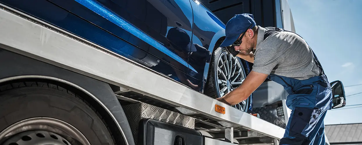tech checking tire