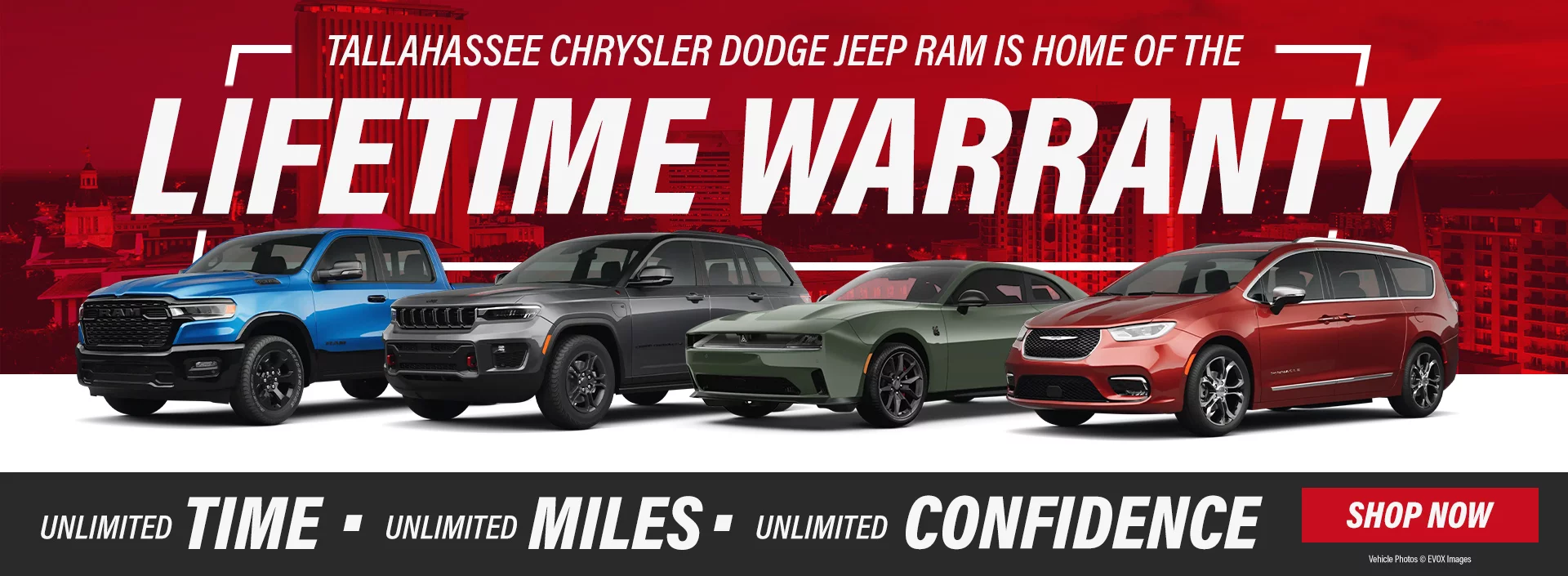 Tallahassee Chrysler Dodge Jeep RAM Is Home of The Lifetime Warranty - Unlimited Time, Unlimited Miles, Unlimited Confidence