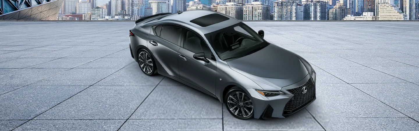 top view of a gray 2025 Lexus IS 300