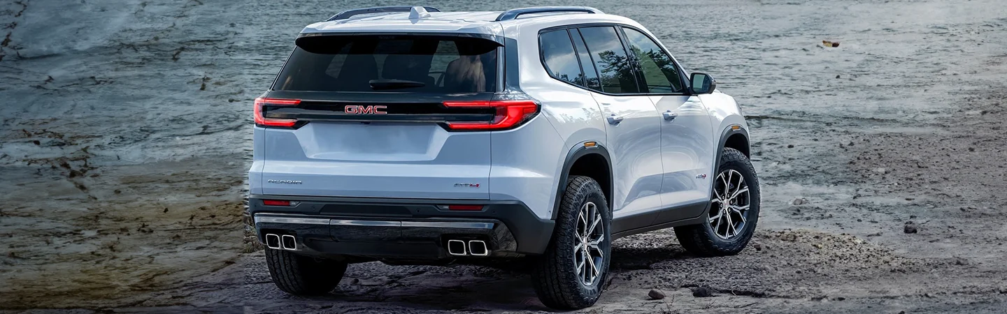 2024 GMC Acadia Denali back side in white 