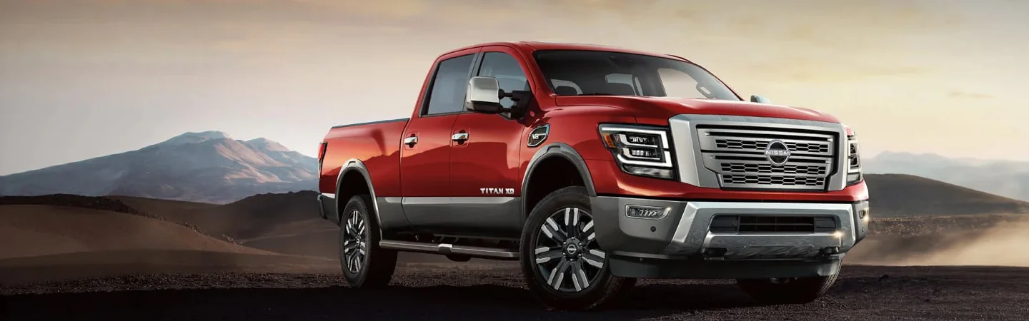 2024 Nissan Titan Specs red color front view