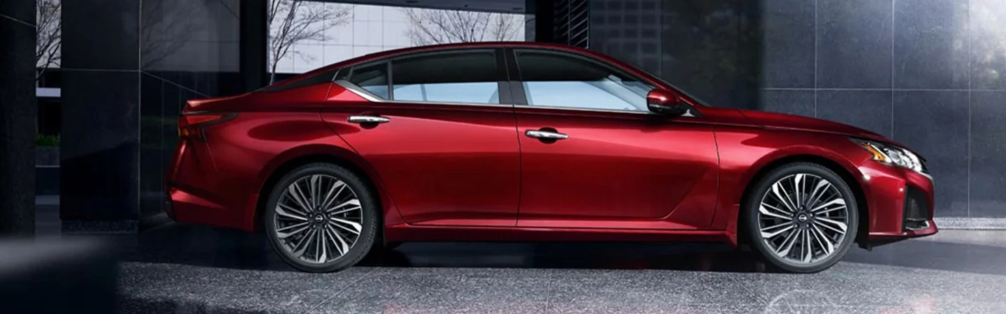2024 Hyundai Sonata vs Nissan Altima redcolor sideview