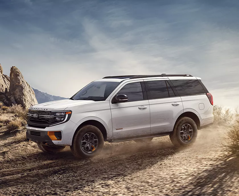 a white 2027 Ford Expedition exterior view