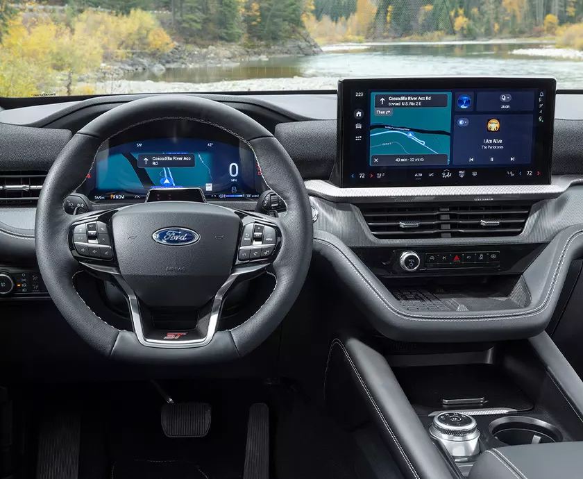 Ford Explorer interior showing the front seating area