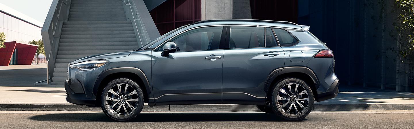2022 Toyota Corolla Cross is parked on the side of the road