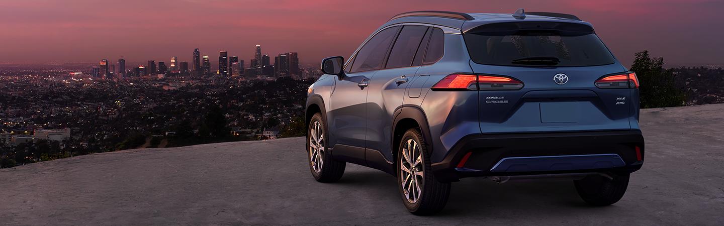 2022 Toyota Corolla Cross is parked on the top of the building