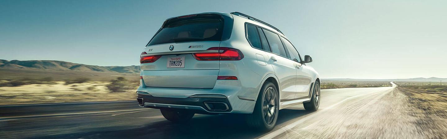 2022 BMW SUV driving on road