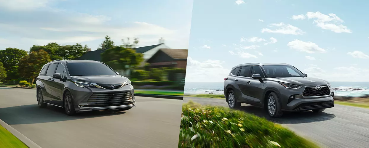 Toyota vehicles side by side
