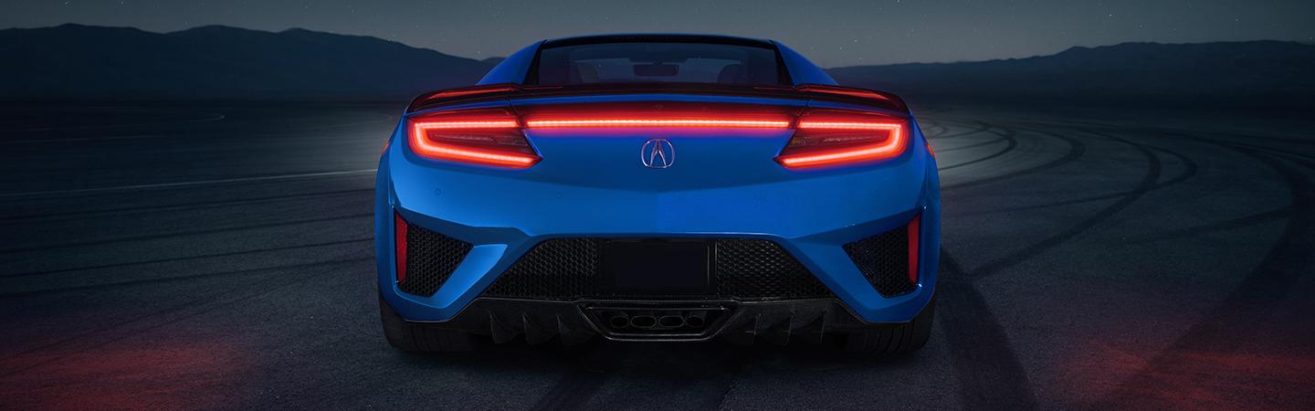 blue 2021 Acura NSX tail lights