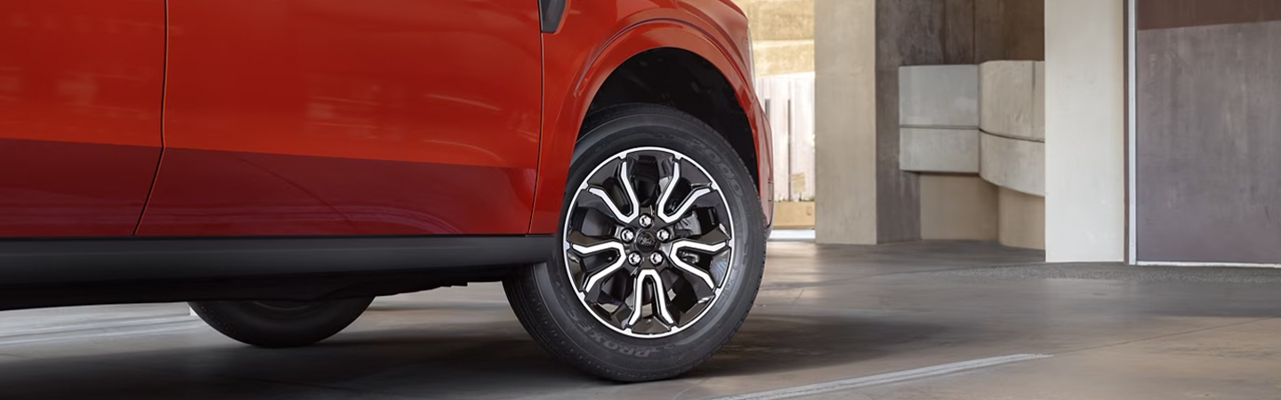 2024 Ford Maverick tire view in red colour
