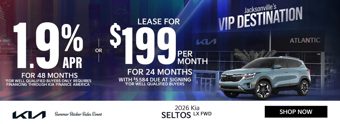 2026 Kia Seltos LX FWD 1.9% APR For 48 Months *For well qualified buyers only, requires financing through Kia Finance America. OR Lease For $199 Per Month For 24 Months With $5,584 Due at Signing *For well qualified buyers.
