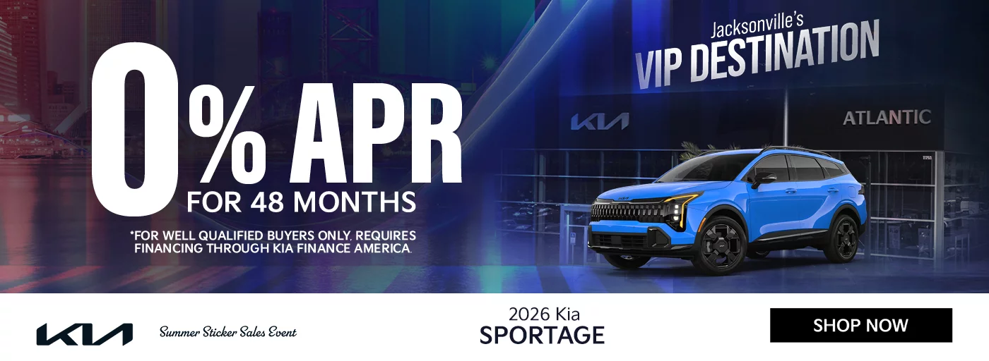 2026 Kia Sportage 0% APR For 48 Months *For well qualified buyers only, requires financing through Kia Finance America.