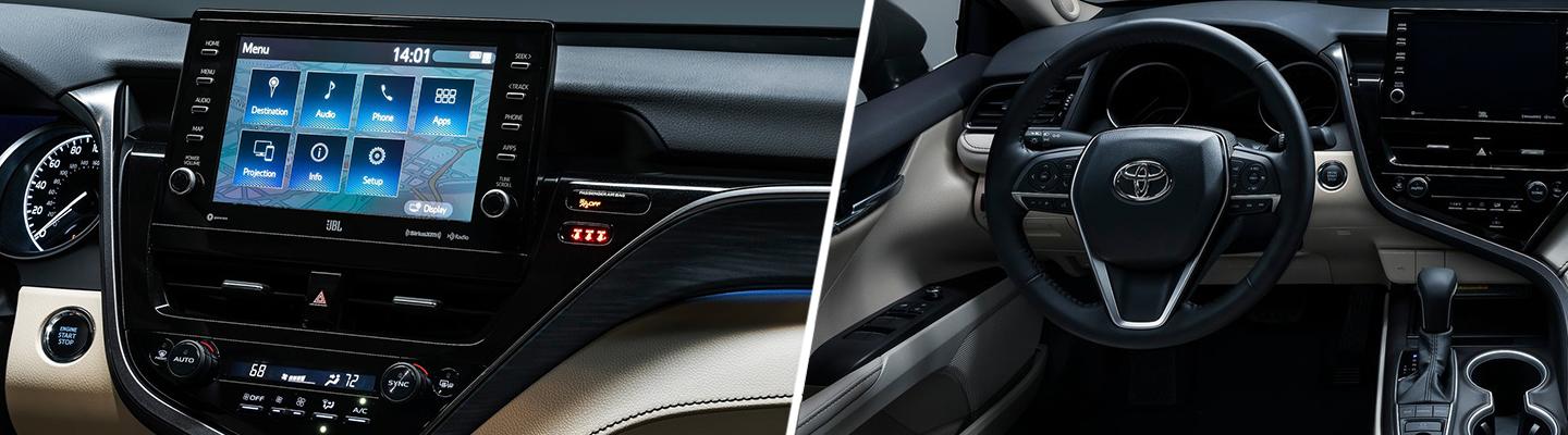 Driving 2022 Toyota Camry on the road