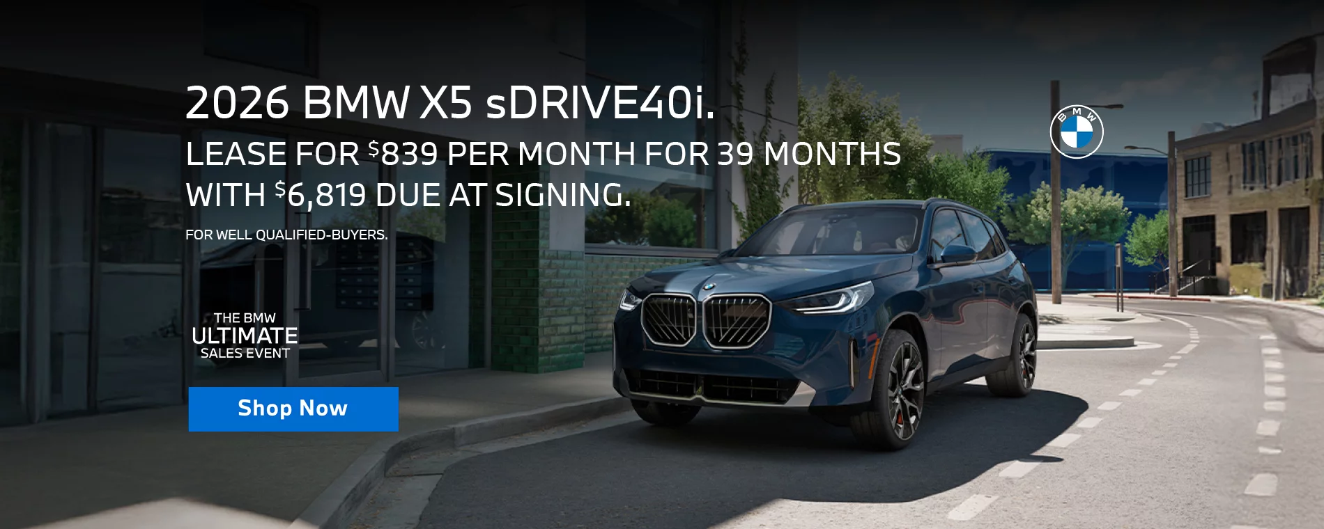 LEASE A 2026 BMW X5 sDRIVE40i FOR $839 PER MONTH FOR 39 MONTHS WITH $6,819 DUE AT SIGNING. FOR WELL QUALIFIED BUYERS.