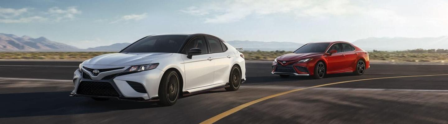 Driving 2022 Toyota Camry on the road
