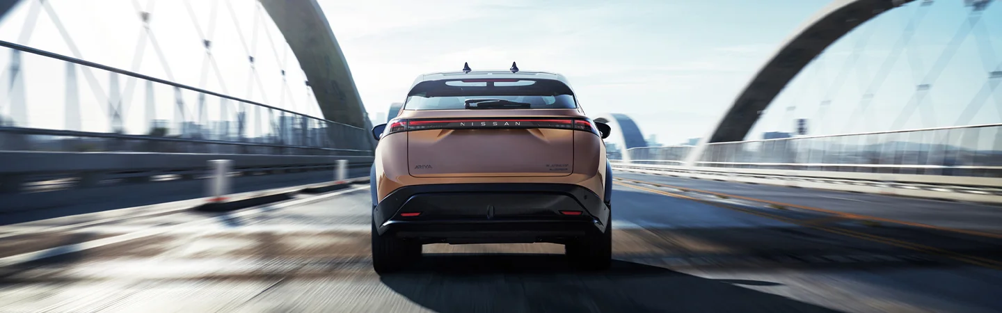 2024 Nissan ARIYA Specs brown color back side view