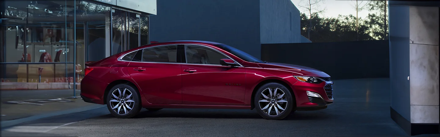 2024 Chevrolet Malibu Specs red color side view