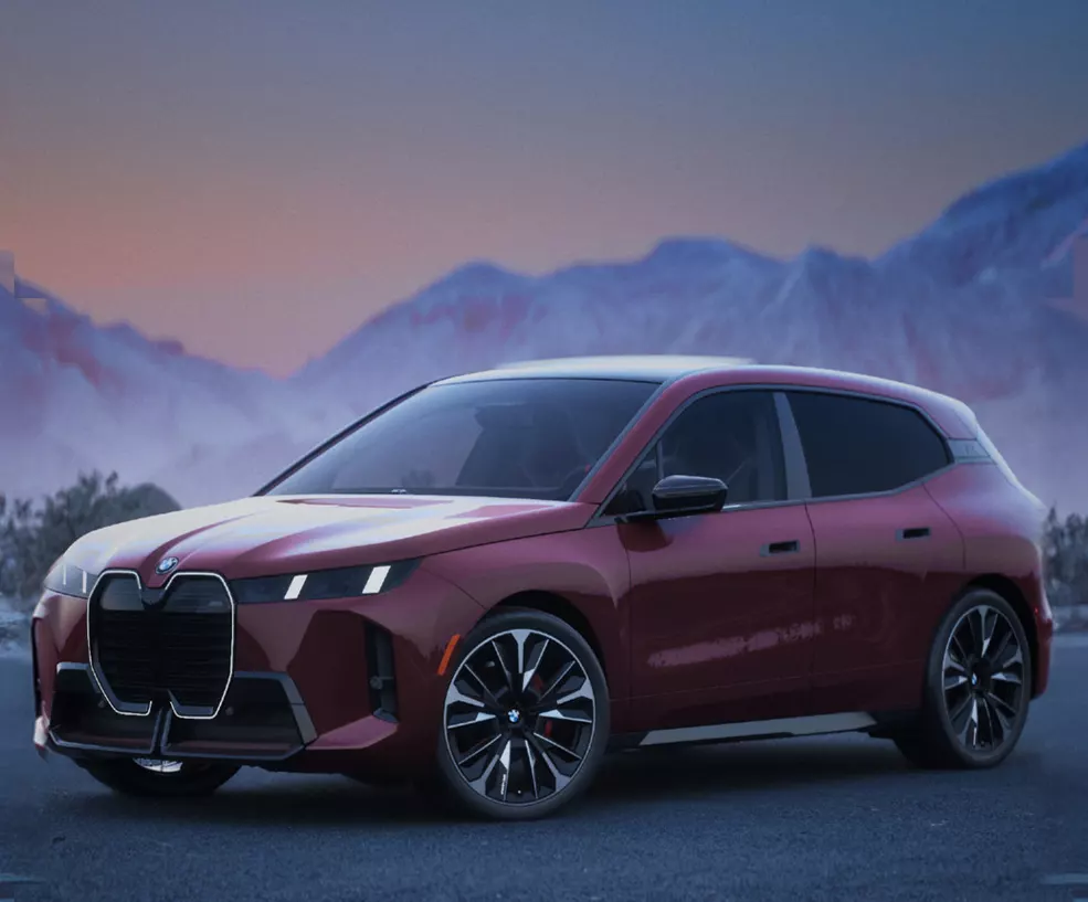 Luxury vehicle exterior side view
