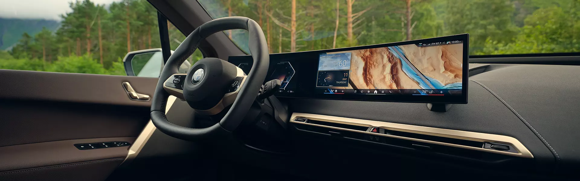 Luxury vehicle interior seating area